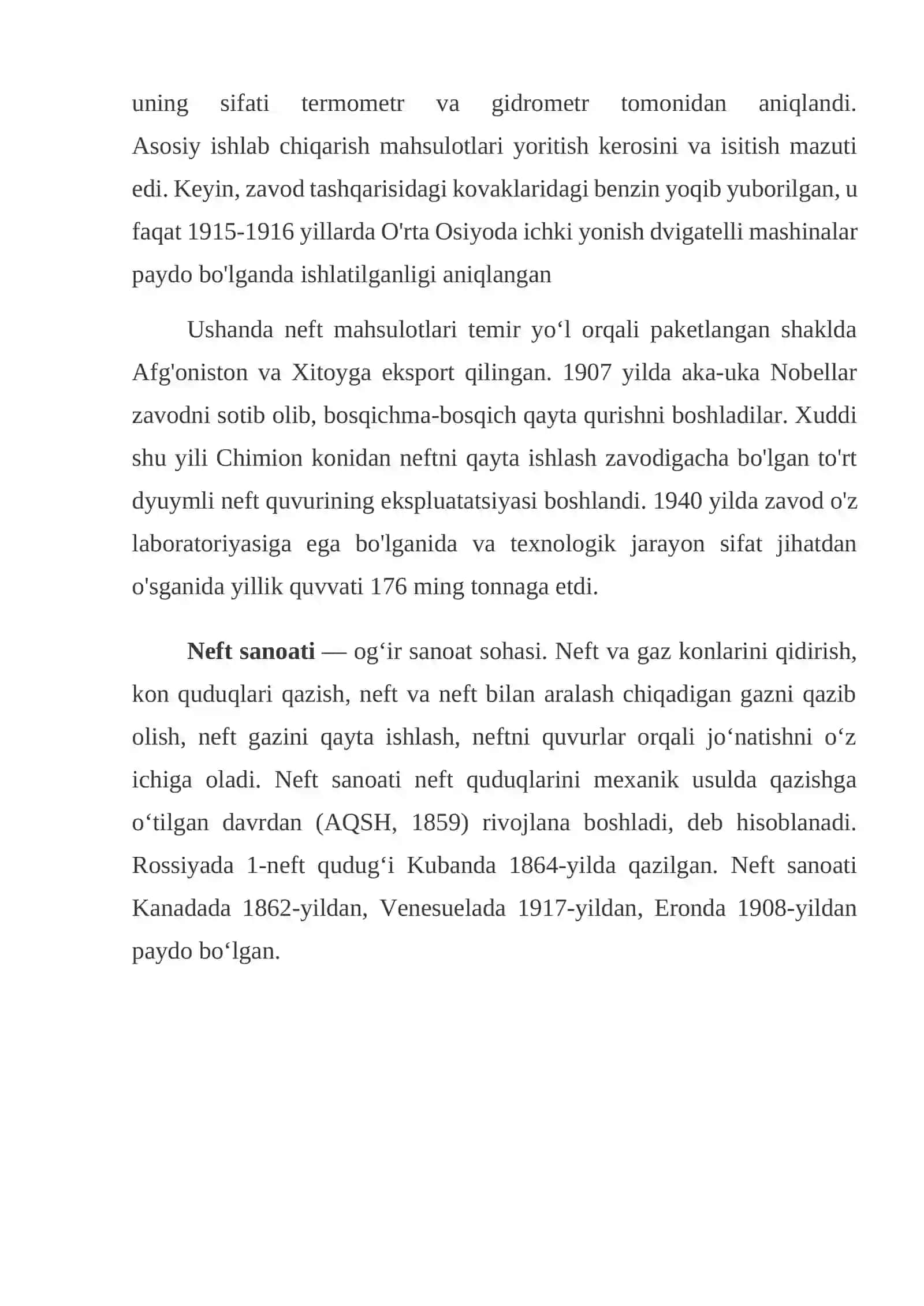 Respublikamizdagi neft va gazni qayta Ishlash sanoat korxonalari,ularning rivojlanish Bosqichlari referat tayyorlash Mavzusida tayyorlangan 3