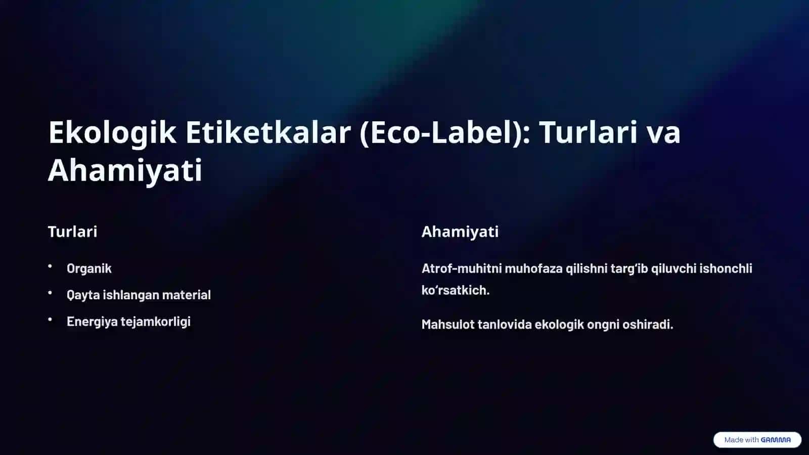 Mahsulot Etiketkasining Dizayn Tahlili (Eco-Label, QR, 3D) 3