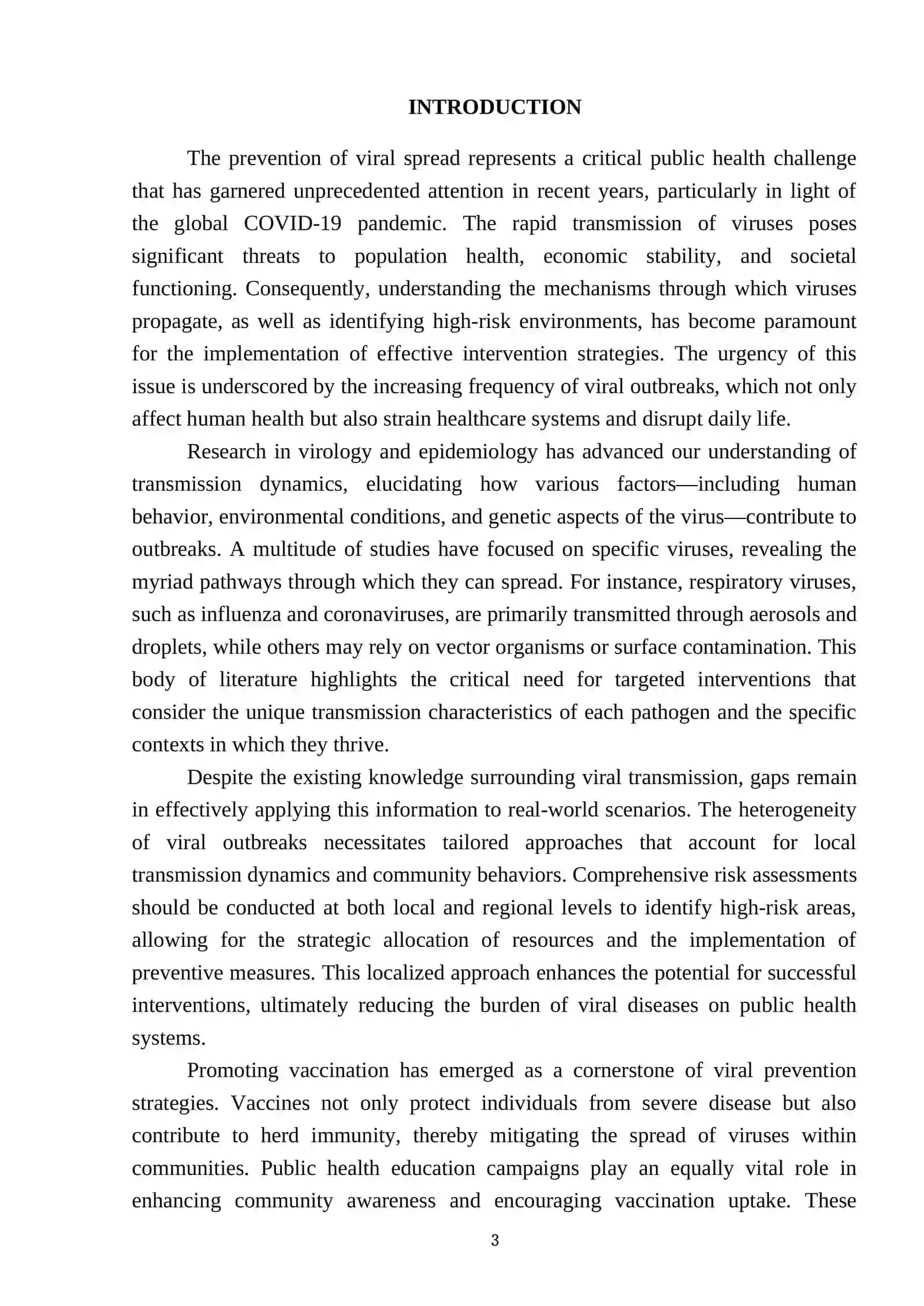 Preventing spread of virus 3