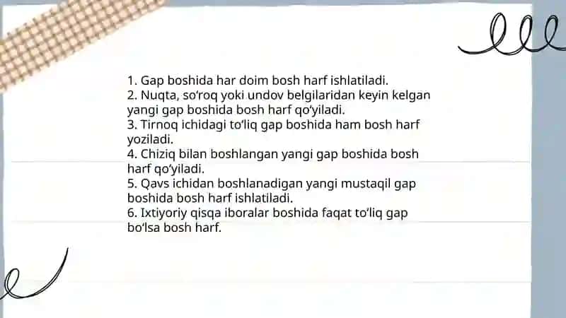 Bosh harflar imlosi va ko'chirish qoidalari 3
