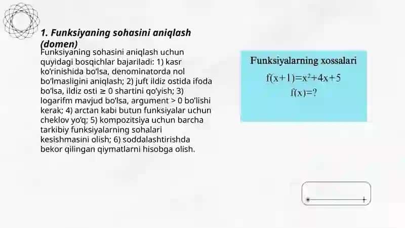 Funksiyalarni Hosila Yordamida Tekshirish va Grafikini Yasash 3