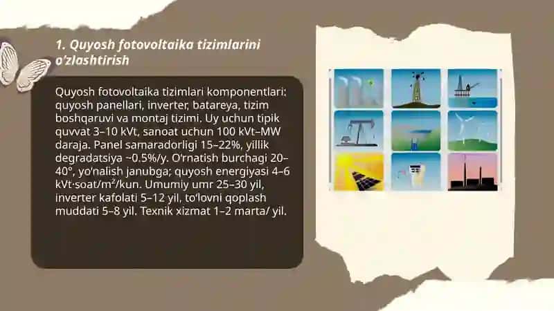 Tiklanadigan energiya manbalarini o‘zlashtirish 3