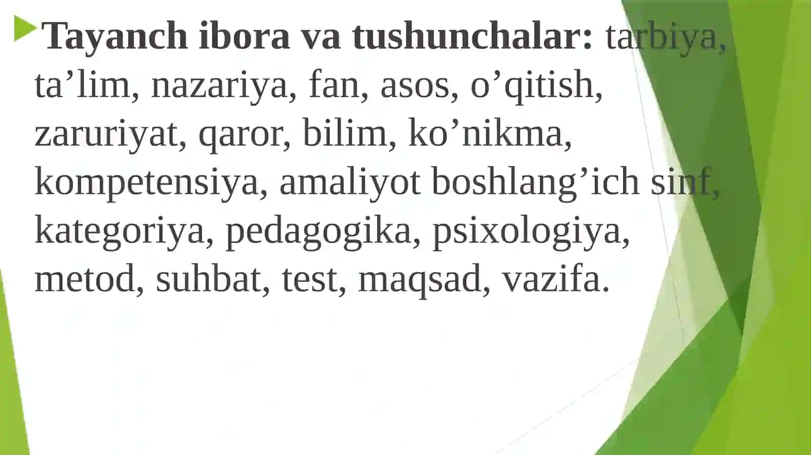 Boshlang‘ich ta’limda tarbiya fanini o‘qitishning nazariy asoslari. Milliy tarbiya konseptsiyasi 3