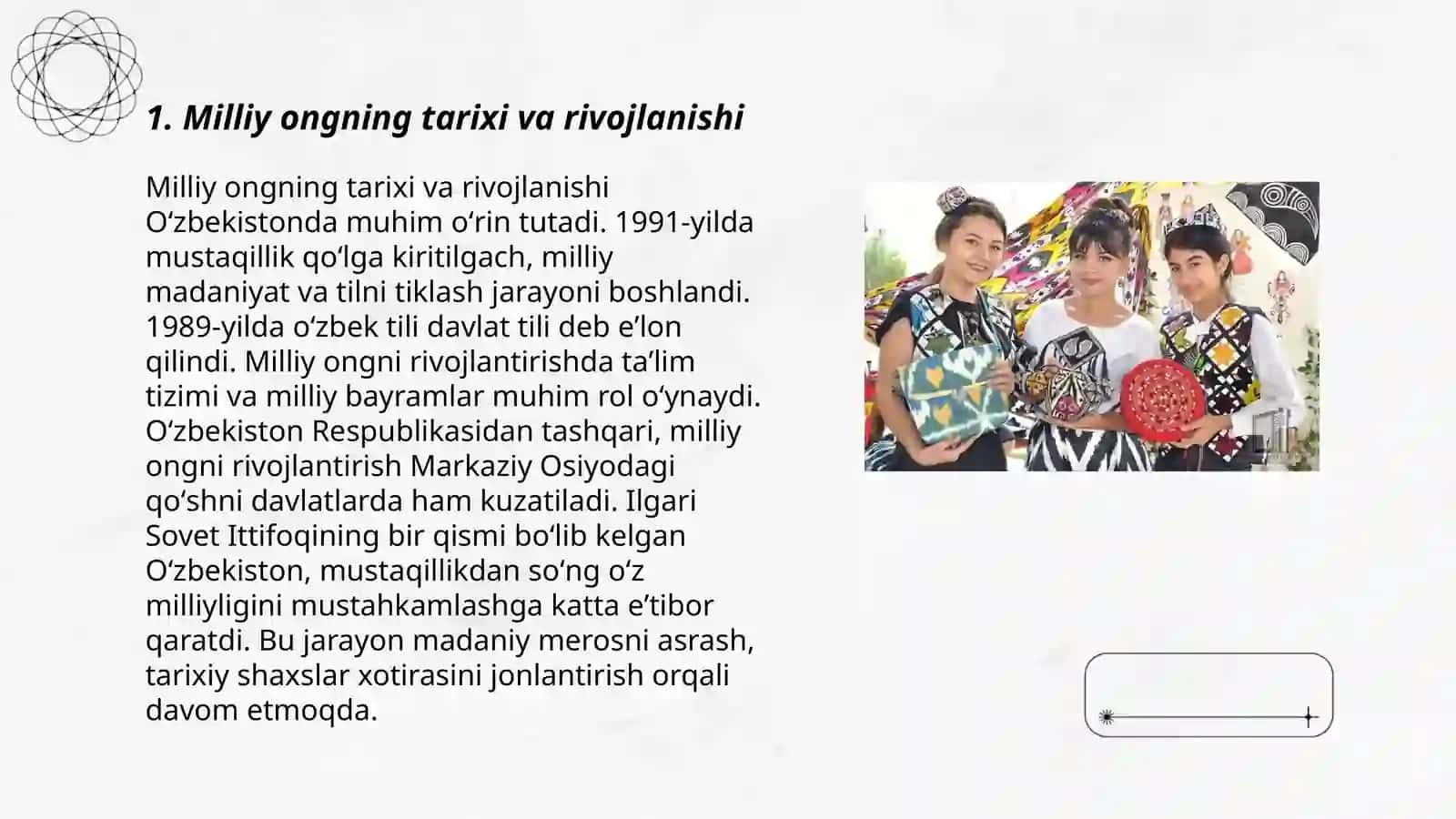 Milliy ong va milliy oʻzlikni anglash 3