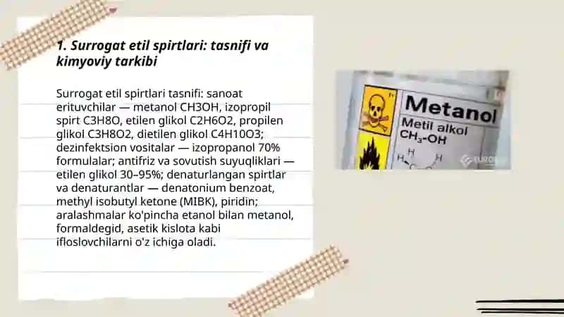 Etil spirtining surrogatlari bilan zaharlanish hollarida sud tibbiy ekspertiza 3