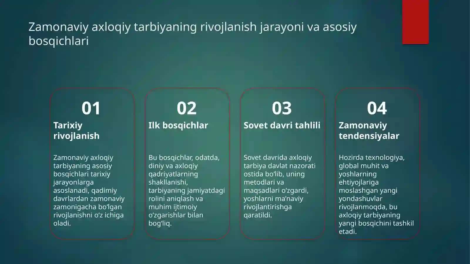 Zamonaviy axloqiy tarbiyaning yutuq va kamchiliklari 3
