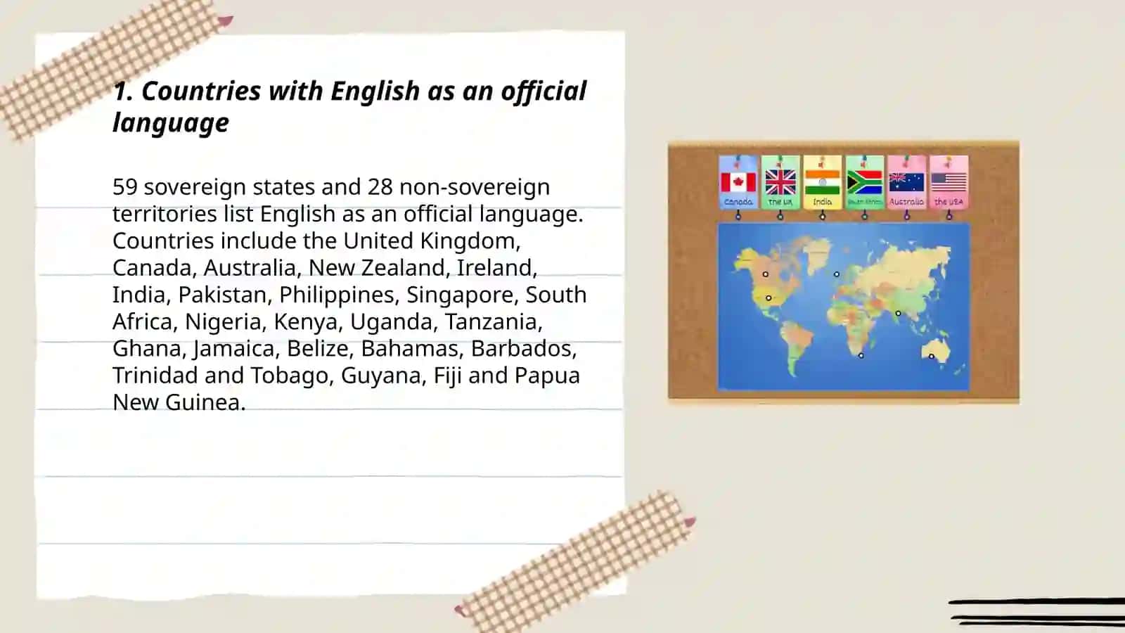 English speaking countries 3