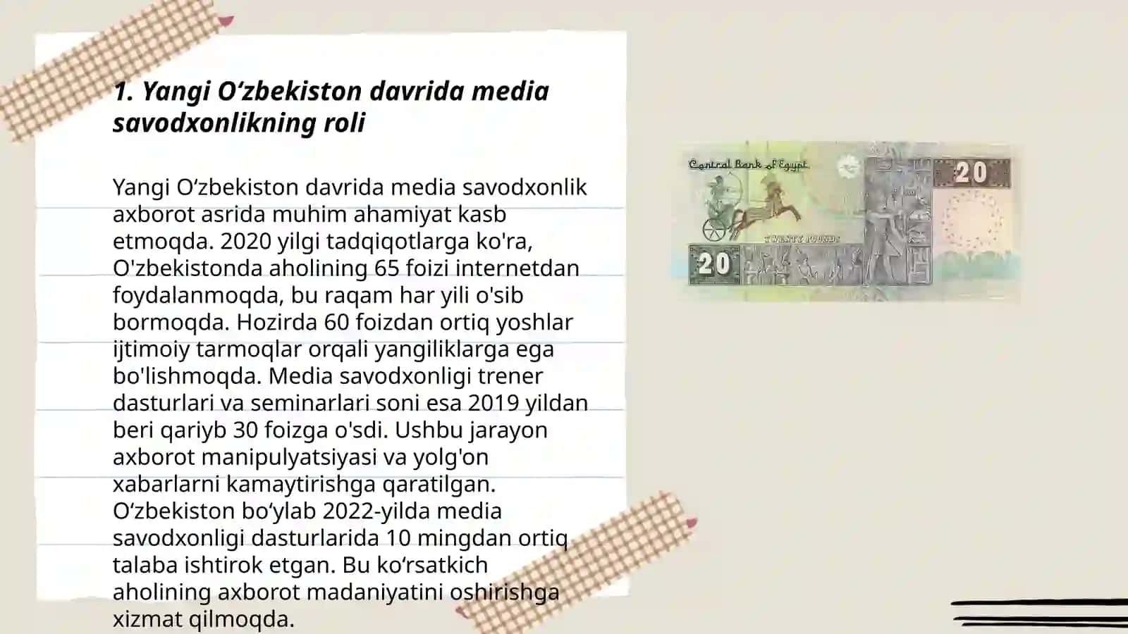 Yangi Oʻzbekistonda Media savodxonlik va axborot madaniyati fanini oʻrni va ahamiyati 3