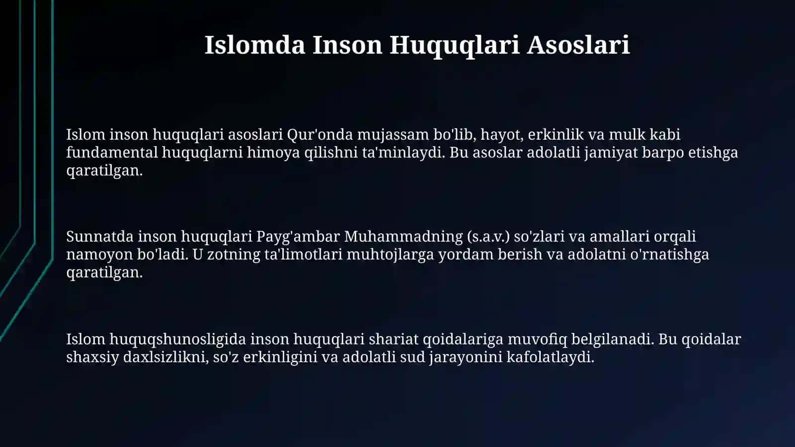 Islomda Inson Huquqlari Asoslari 3