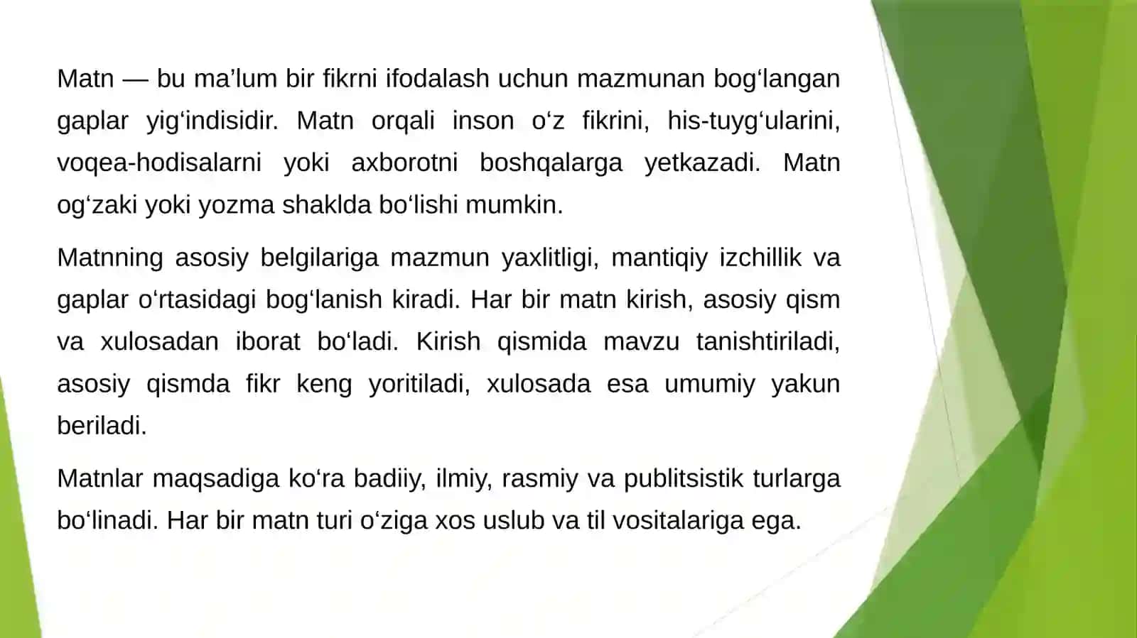 Matn va uning lingvistik tahlili. Badiiy matnning fonetik-fonologik xususiyatlari 3