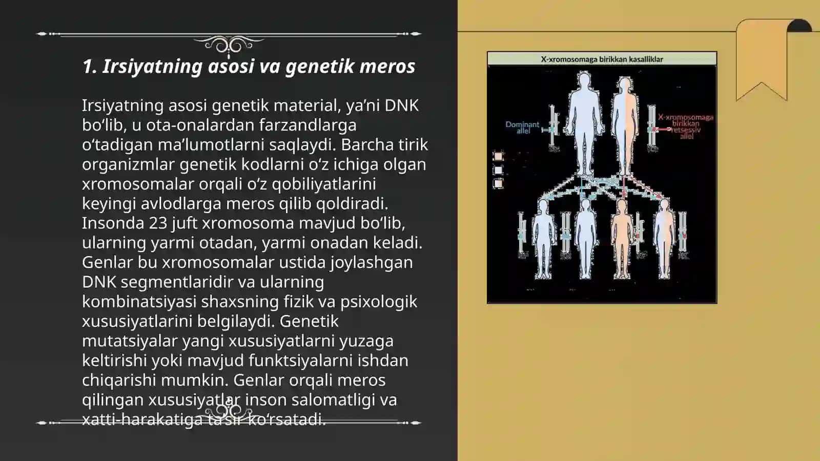 Irsiyat va irsiy kasalliklar. Nerv tizimining ahamiyati va gigiyenasi 3
