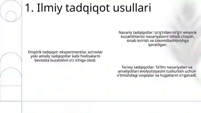 Pedagogikaning Ilmiy Tadqiqot Metodlari 3