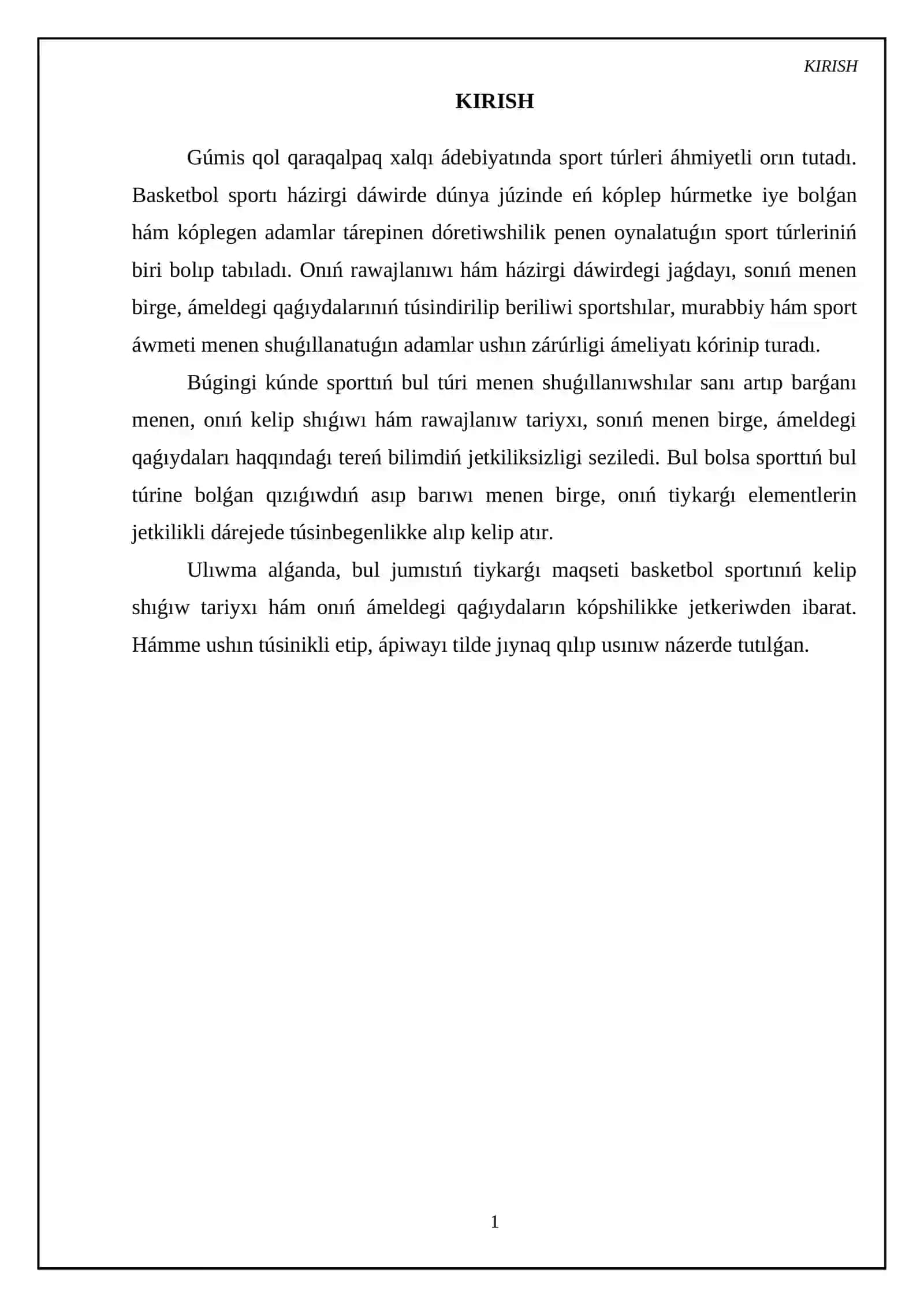 Basketbol sport túriniń kelip shıǵıw tarıyxıhám onıń qaǵıydaları 3