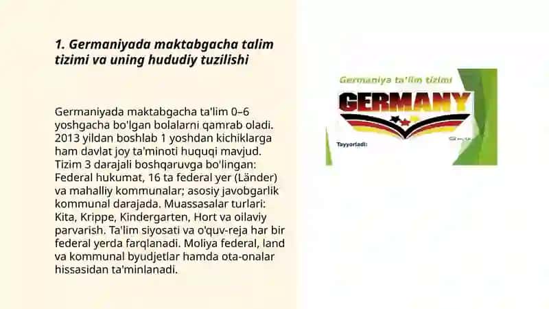 Germaniya maktabgacha talim 3
