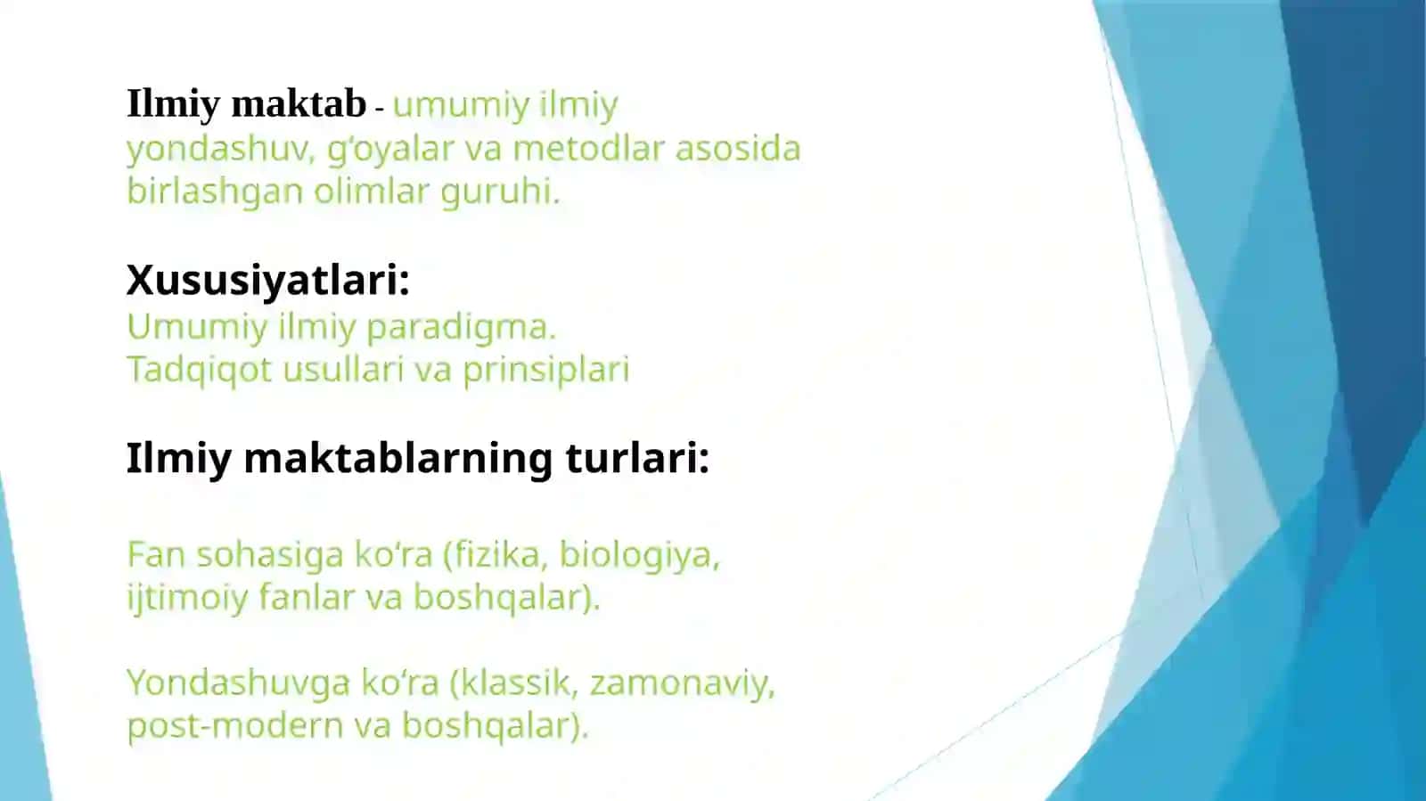 Ilmiymaktab, metod va metodologiya tushunchalari. Sinergetika umumilmiy metod sifatida 3
