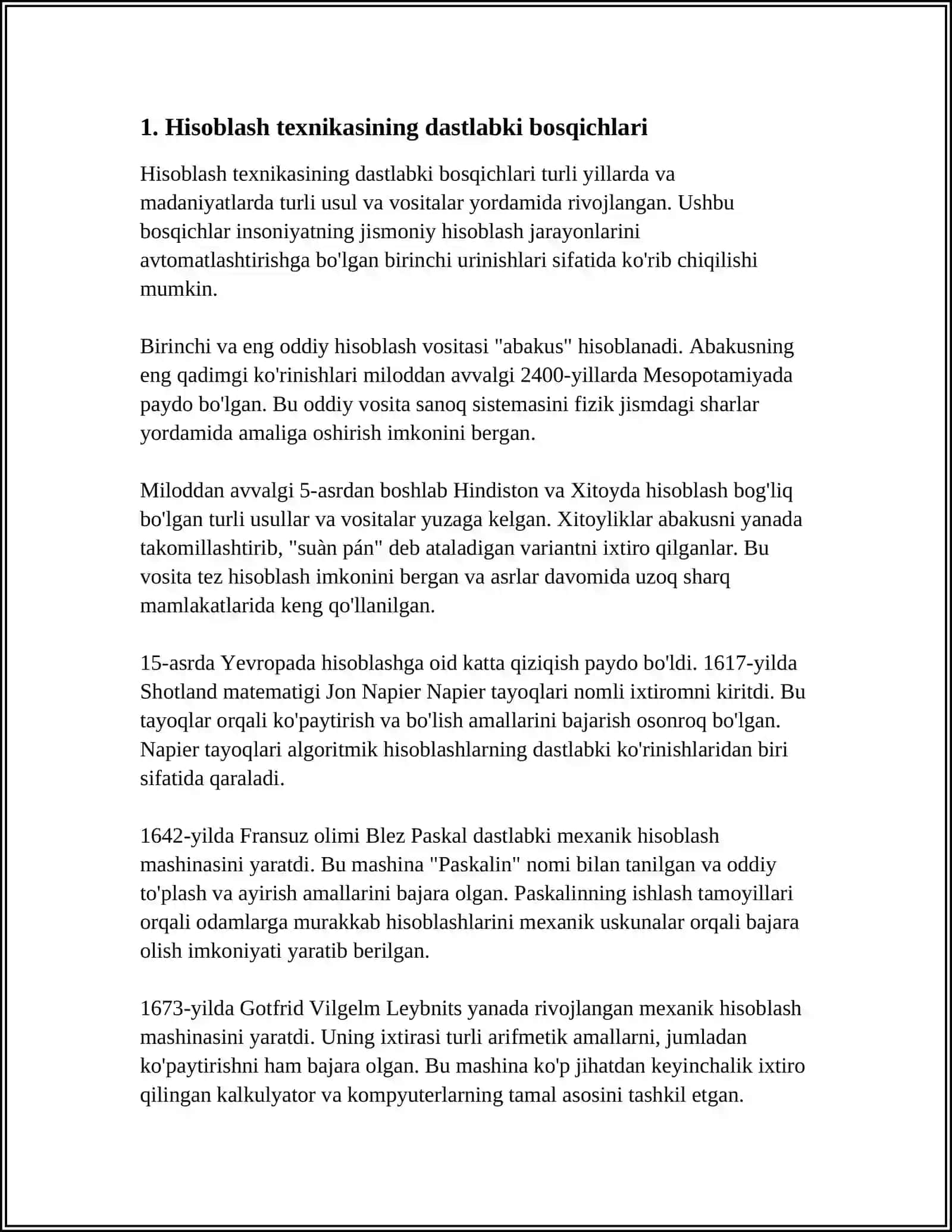 HISOBLASH TEXNIKASINING RIVOJLANISH TARIXI 3