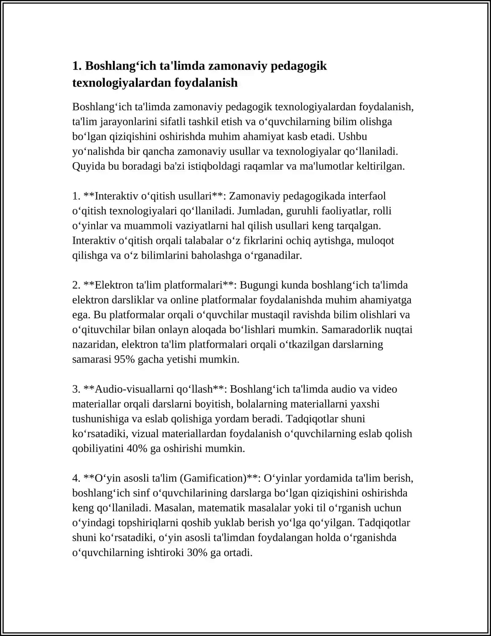 O‘ZBEKISTONDA BOSHLANG‘ICH TA’LIMNI RIVOJLANTIRISHNING ZAMONAVIY TENDENSTIYALARI 3
