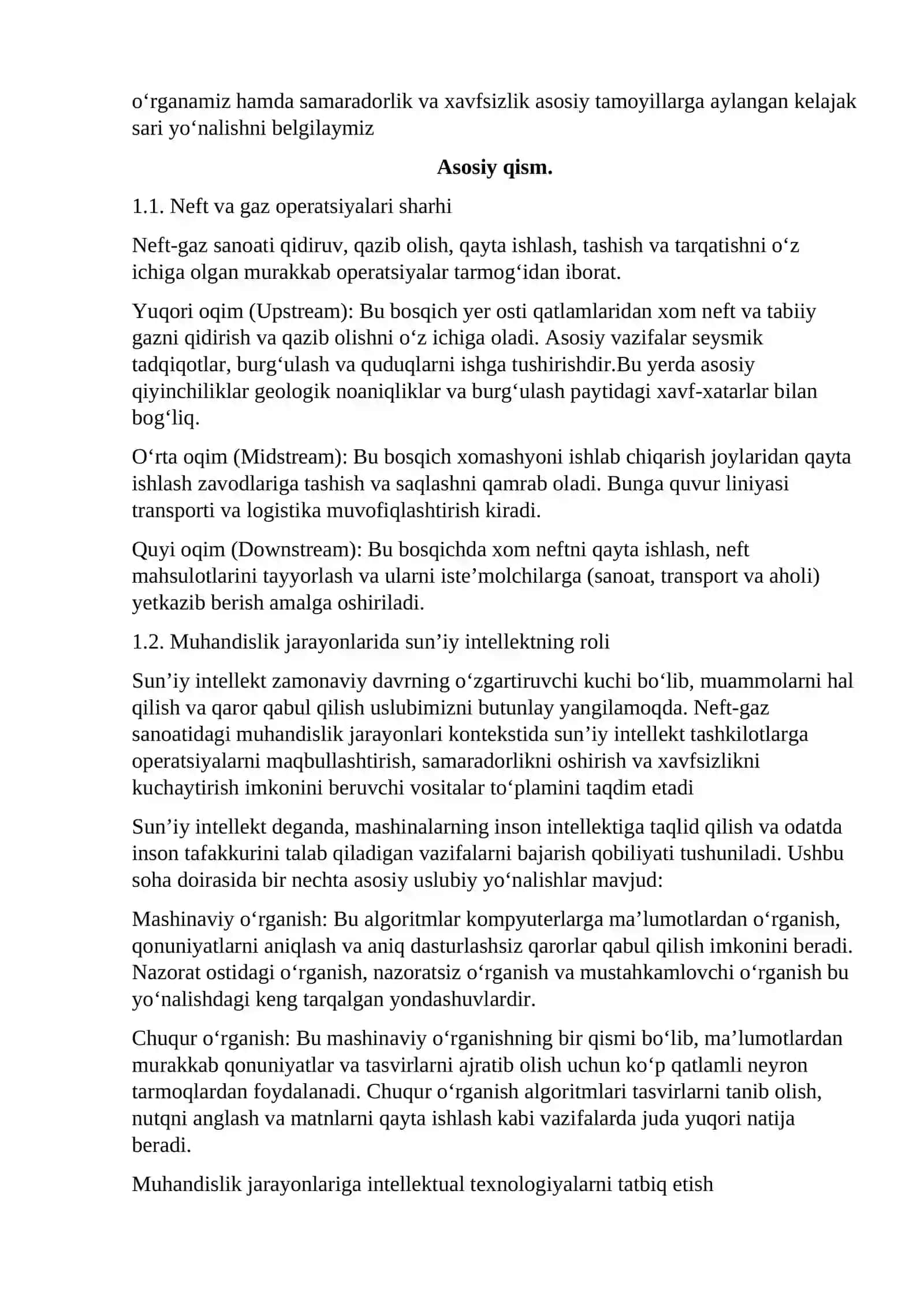 Neft-gaz tarmog‘ida sun’iy intellektning qo‘llanilish istiqbollari" 3