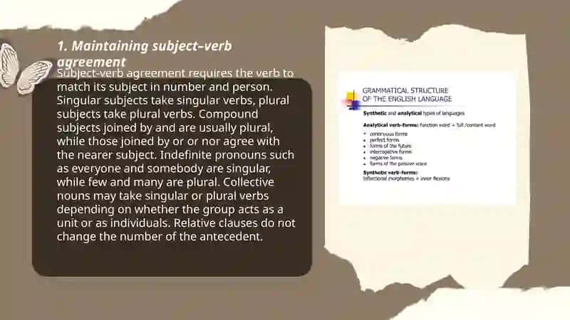Maintaining grammatical structures 3