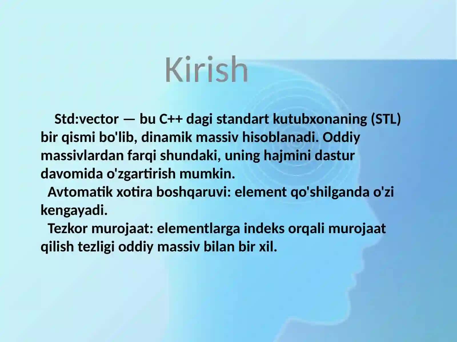 VAKTOR kutubxonasi bilan ishlash 3