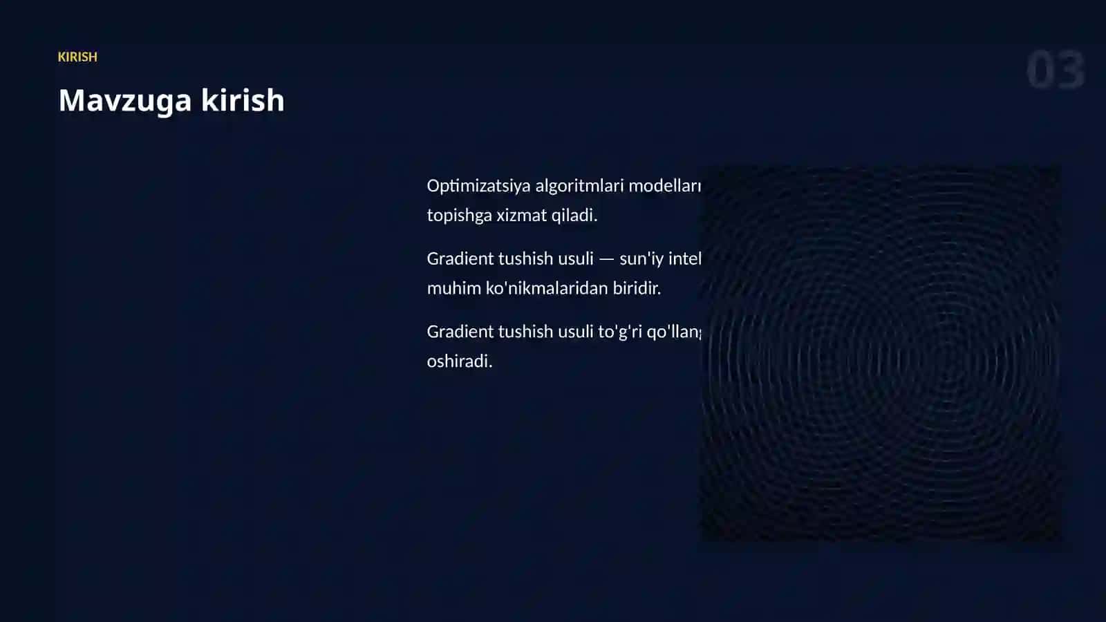 Optimizatsiya algoritmlari 3