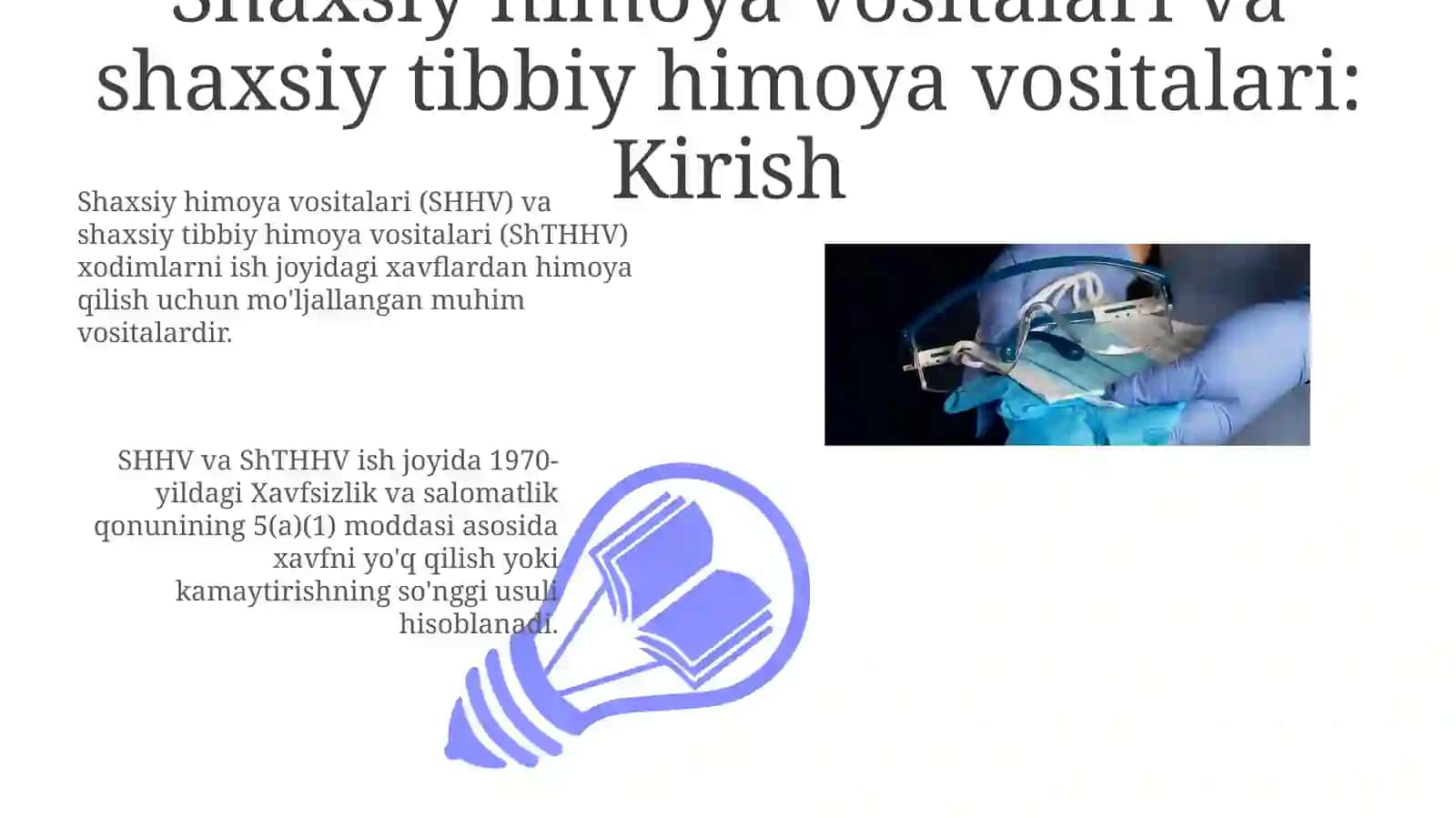 Shaxsiy himoyalanish vositalari. Shaxsiy tibbiy himoya vositalari 3