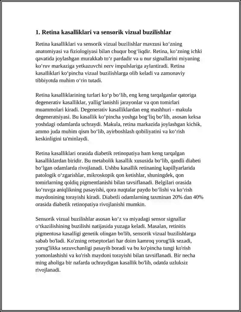 Retina kasalliklari va sensorik vizual buzilishlar 3