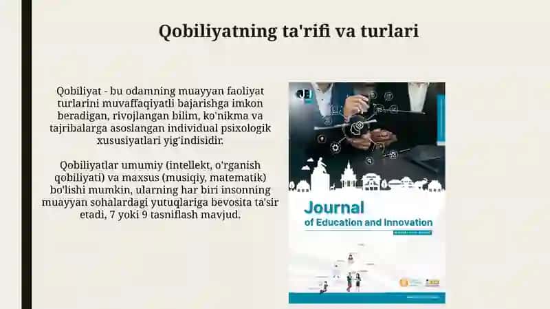Qobiliyat va uni rivojlanishi 3