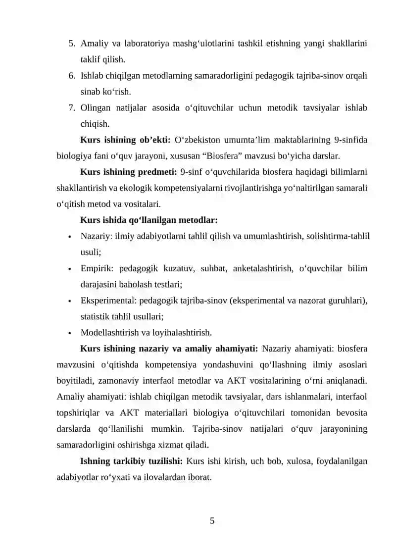 Biosfera mavzusini o‘qitish metodikasi 3