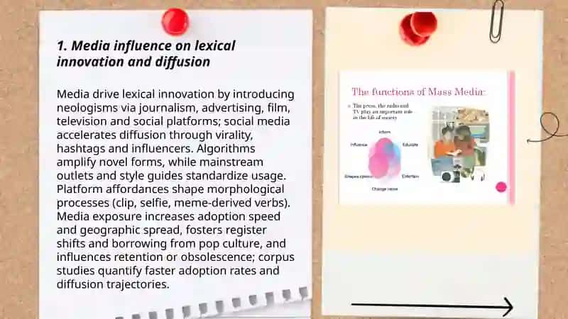 The role of the media in the dynamics of language processes 3
