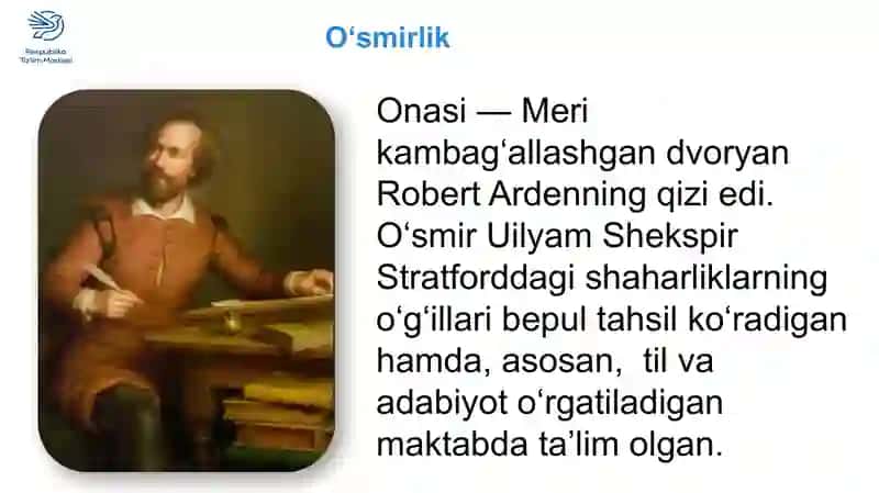 UILYAM SHЕKSPIR HAYOTI VA IJODI 3
