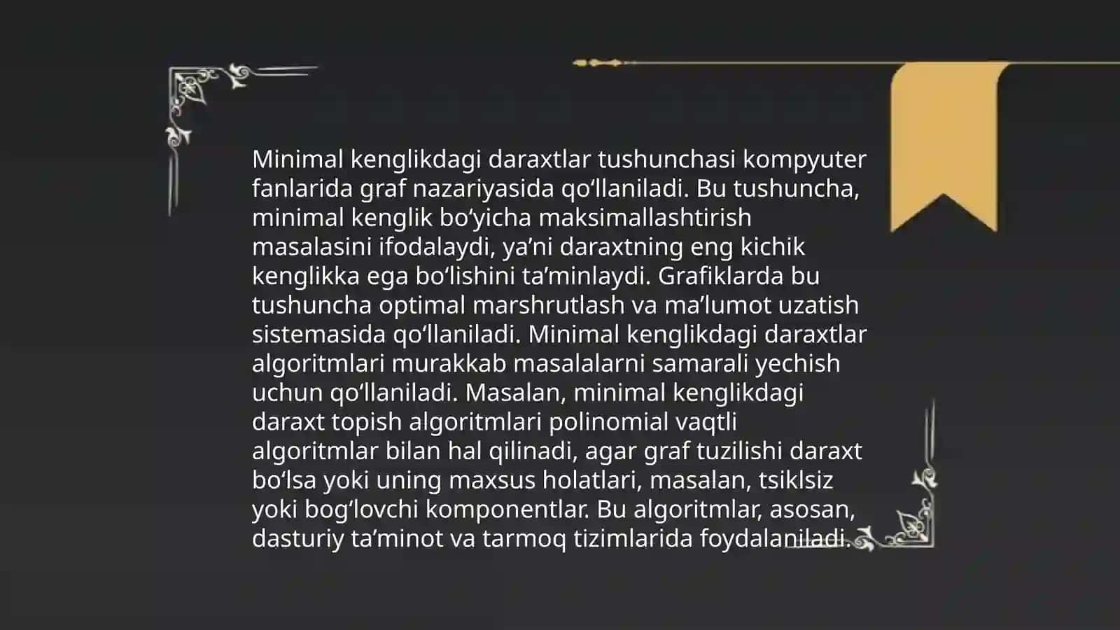 Minimal kenglikdagi daraxtlar 3