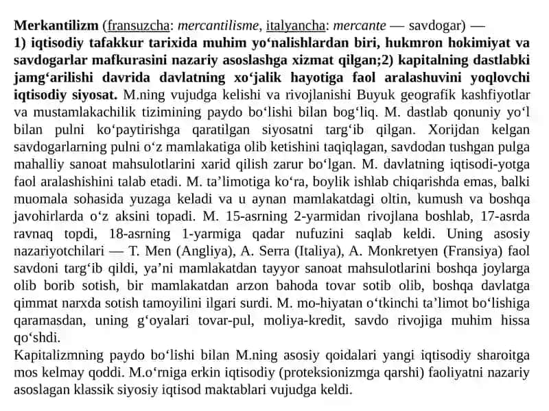 KLASSIK IQTISODIY MAKTABNING TO’LA SHAKLLANISHI. ADAM SMIT VA DAVID RIKARDO IQTISODIY TA’LIMOTLARI 3