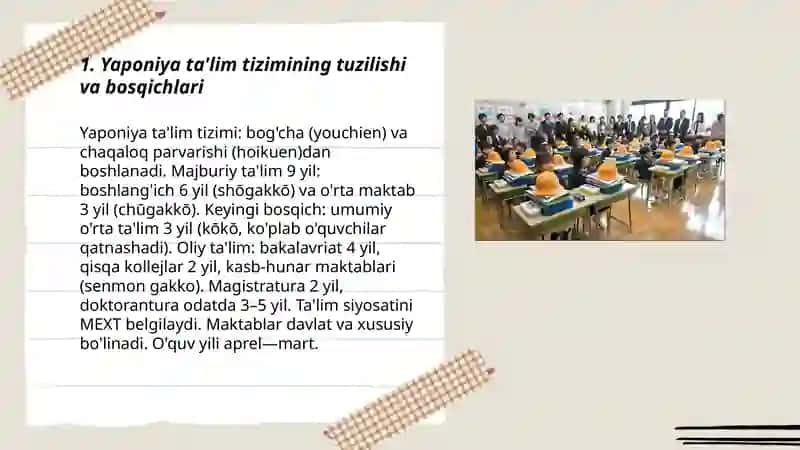 Yaponiya ta'lim tizimi va undagi muammolar 3