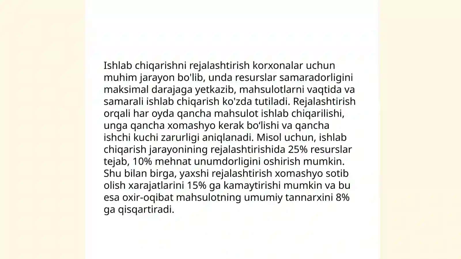 Ishlab chiqarish jarayonini tashkil etish tamoyillarini sanang 3