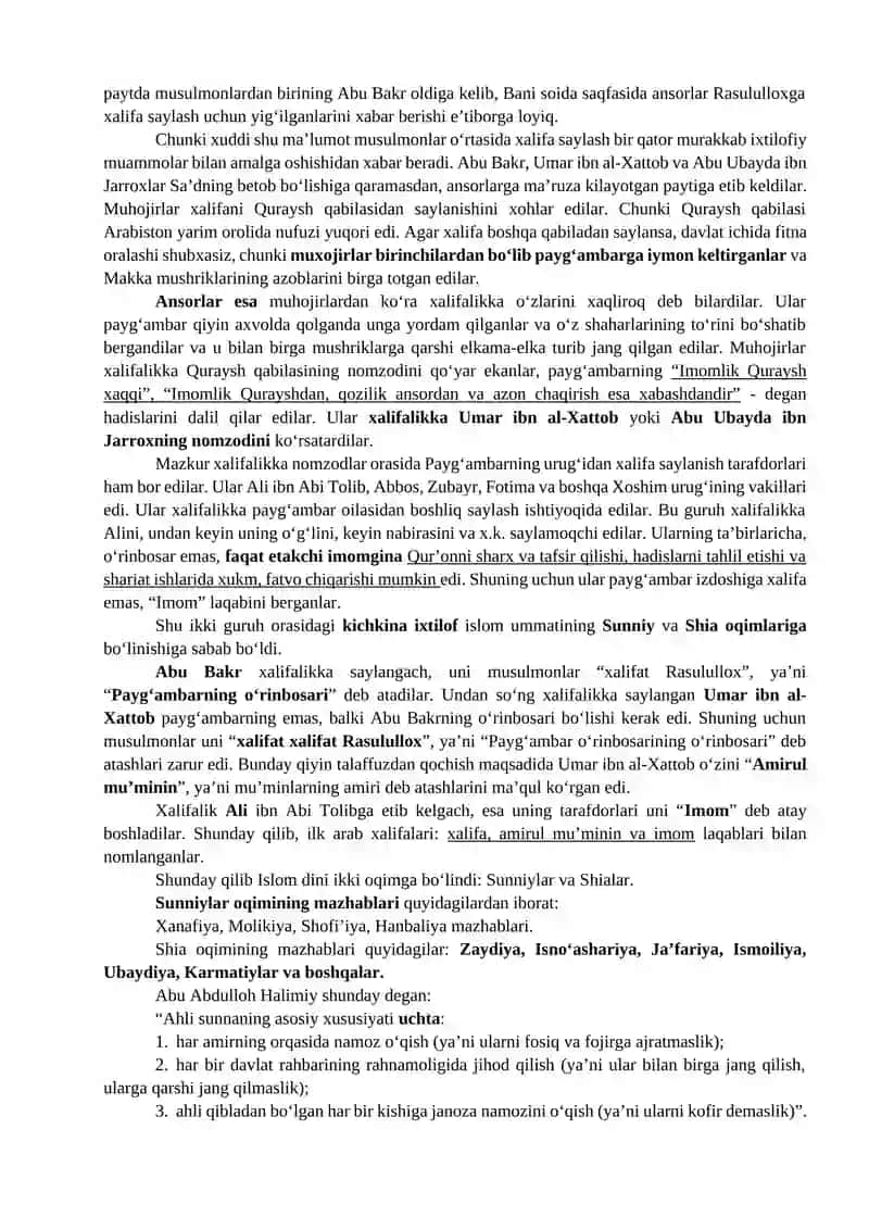 Kalom ilmining shakllanishi. Ilk aqidaviy adabiyotlarning islom 3