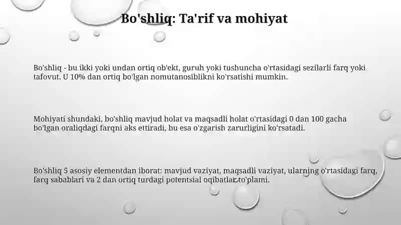 Bo'shliq: Ta'rif, Turlari va Sabablari 3