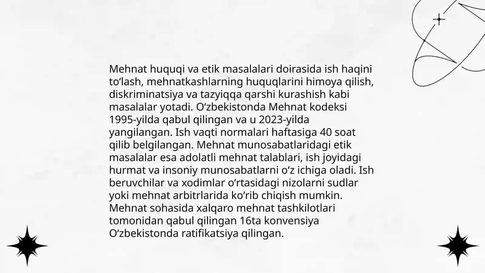 Mehnat huquqining predmeti va bioetikaning asosiy vazifalari 3