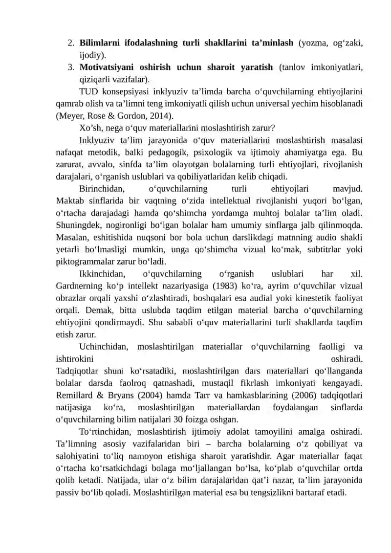 Inklyuziv ta'lim yondashuvlari va amaliyotlari 3