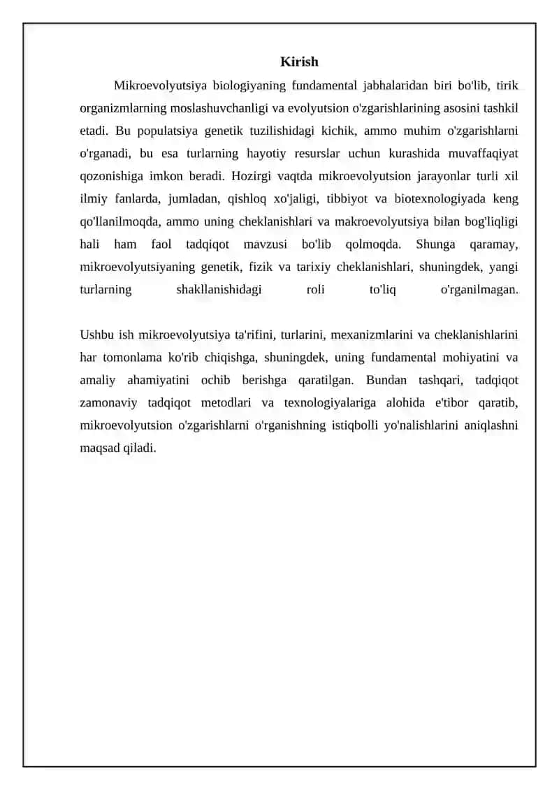 Mikroevolutsiya ta'limoti va uning asosiy mohiyati 3