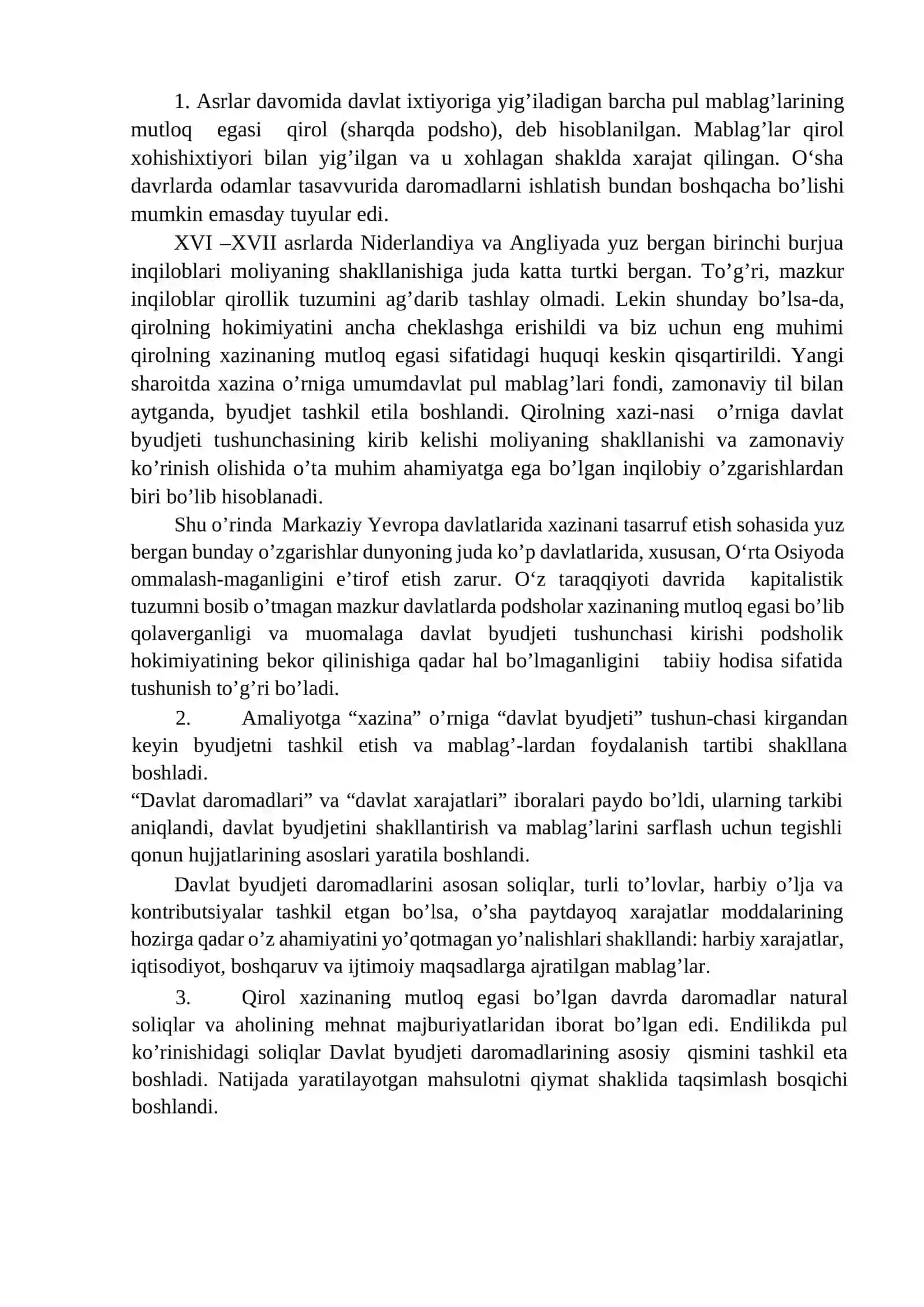 Moliyaning Mohiyati va Funksiyalari Reja 3