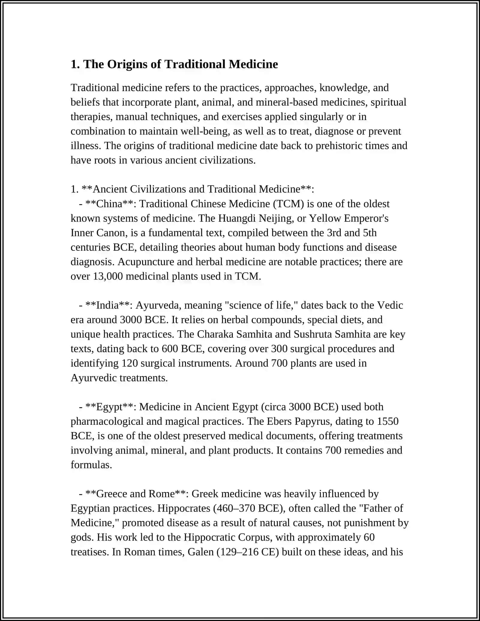 Traditional Medicine: Origins and Development 3