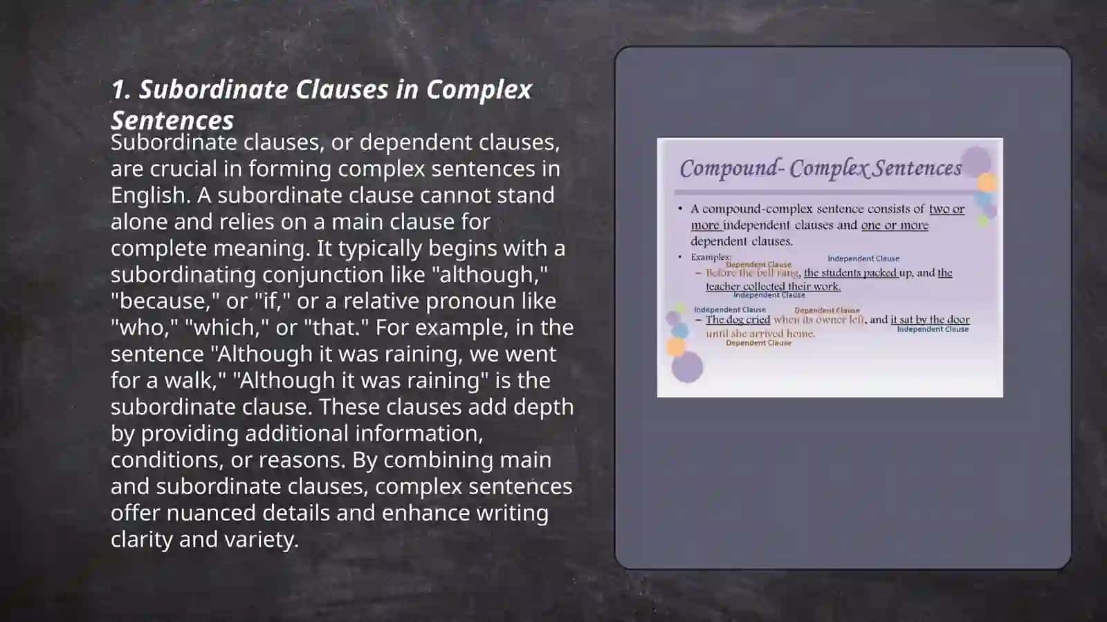 Complex sentences 3