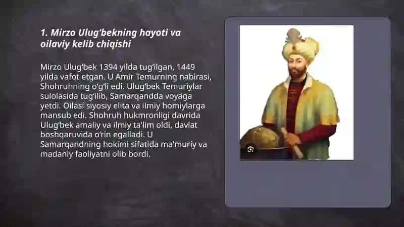Mirzo Ulugʻbekning hayoti va oilaviy kelib chiqishi 3