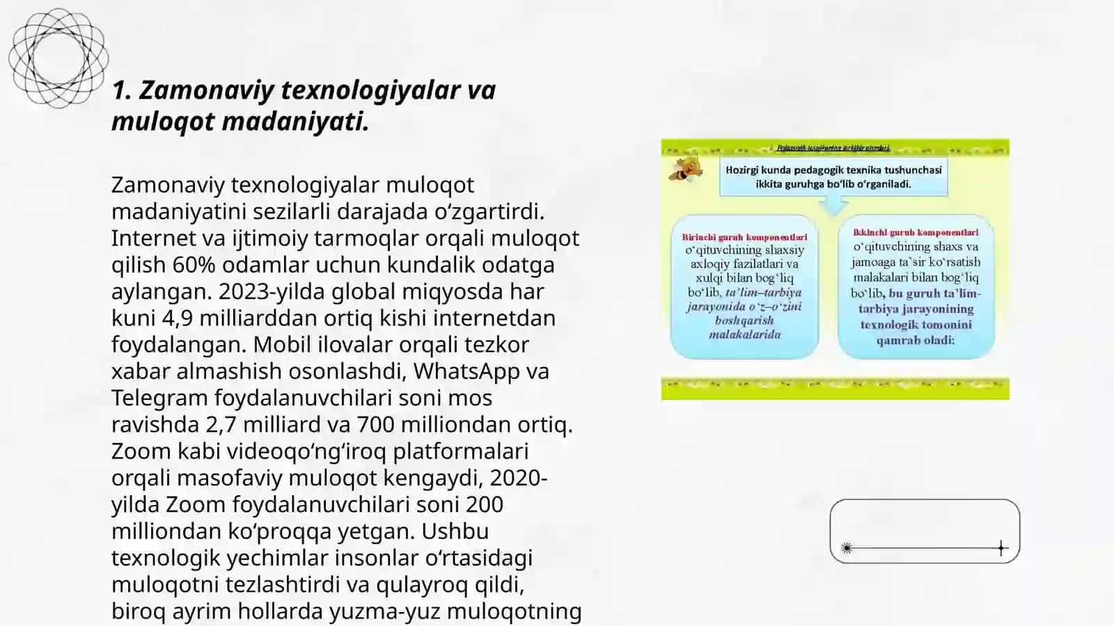 Oʻquvchilarda muloqot madaniyatini shakillantirishda zamonaviy texnalogiyalardan foydalanishning pedagogik asoslari 3