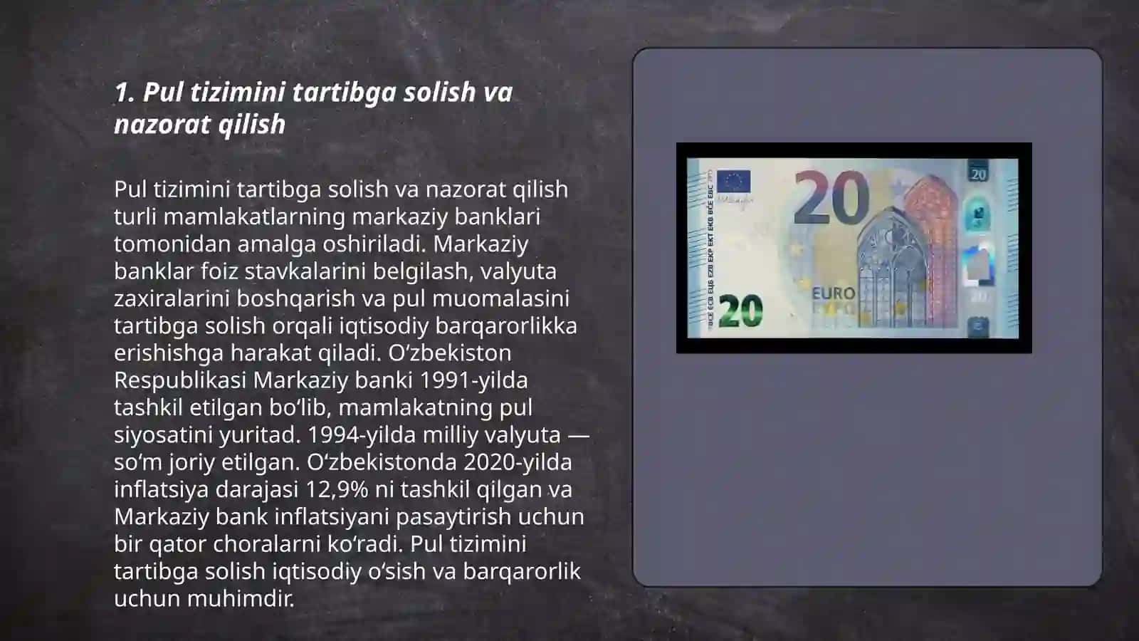 Pul tizimi barqarorligini ta'minlash yo'llari 3