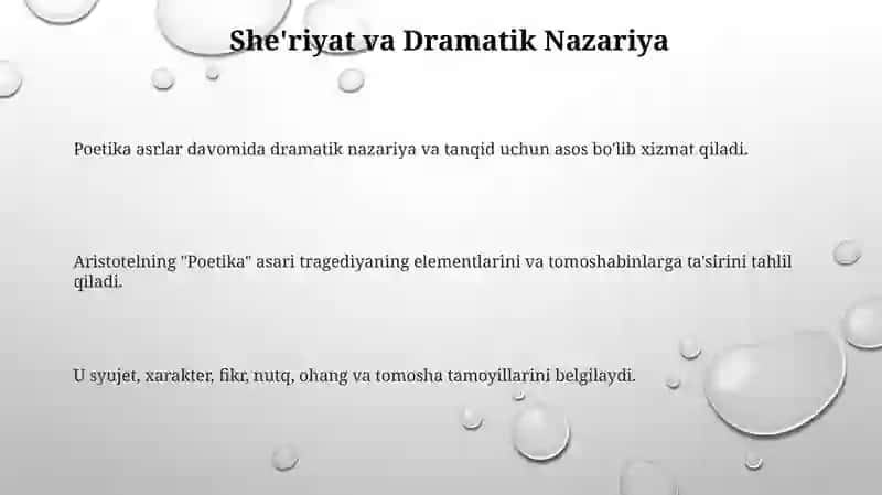 Aristotelning Poetika asarini oʻrganish 3
