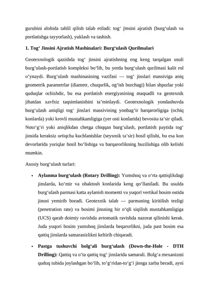 Geotexnologik usulda qazish konlarida Kon mashinalari 3