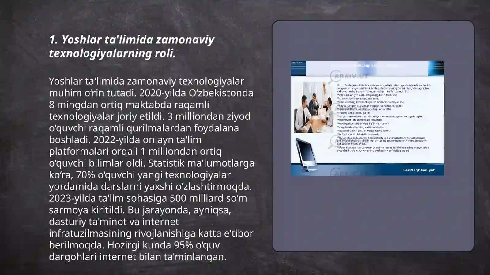 Yoshlar taʼlim-tarbiyasida zamonaviy axborot texnologiyalarining oʻrni va ahamiyati 3