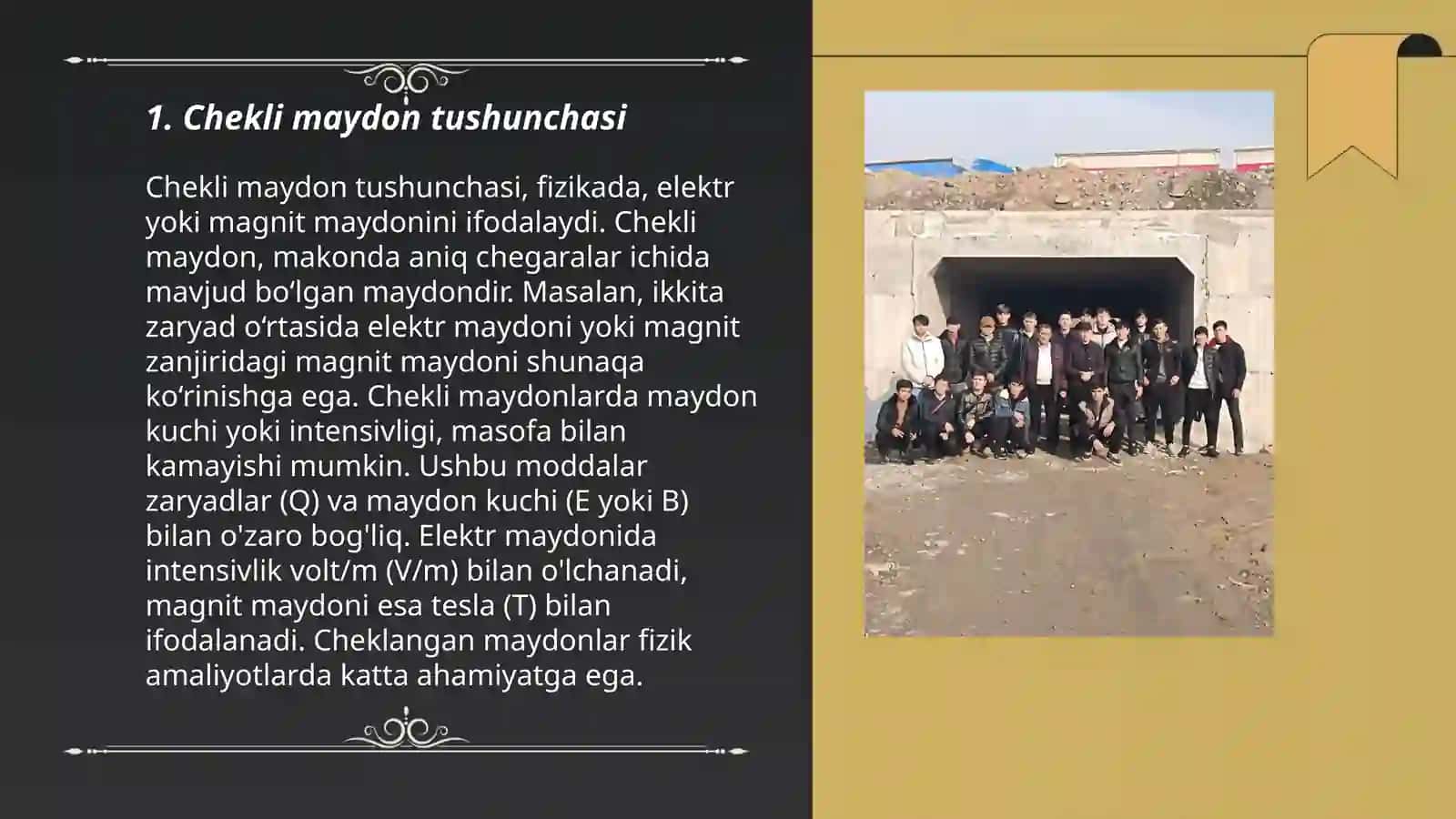 Chekli maydondagi tarqalgan yuk taʼsiridagi kuchlanishlar burchak nuqta usuli Farrux Hodiyev 3